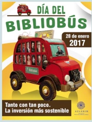 Imagen de la Campaña de ACLEBIM para celebrar el Día del Bibliobús el 28 de enero
