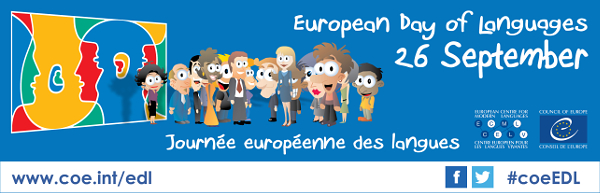 Imagen logo-cartel oficial del Día europeo de las Lenguas.