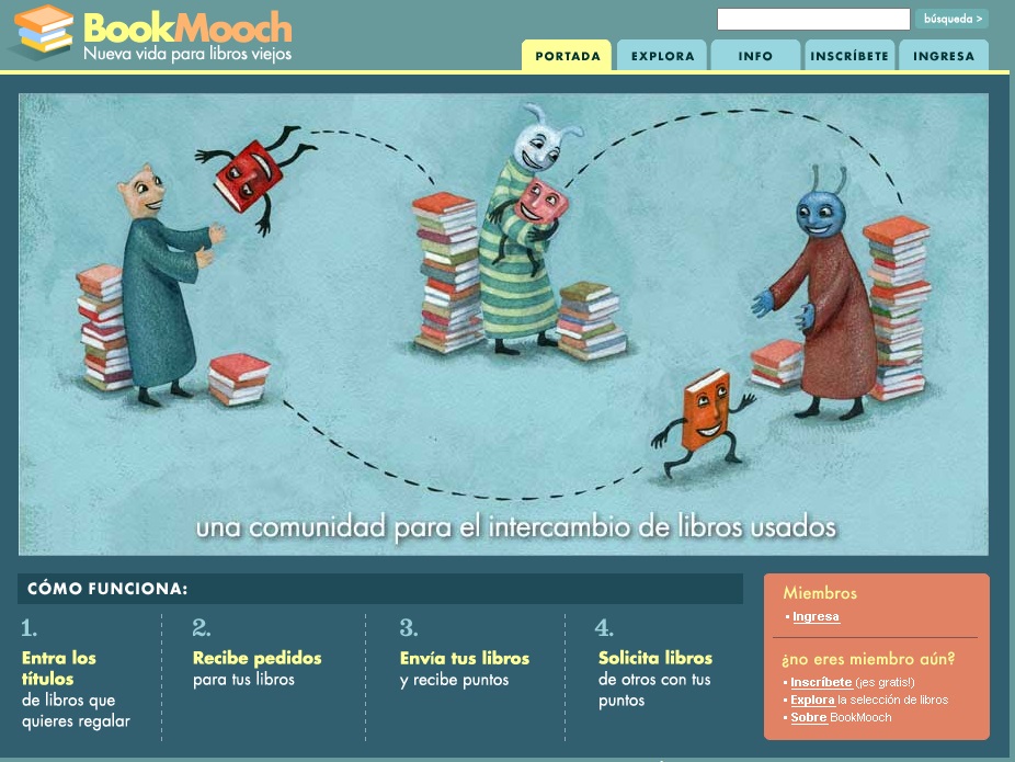 Captura de la web bookmooch